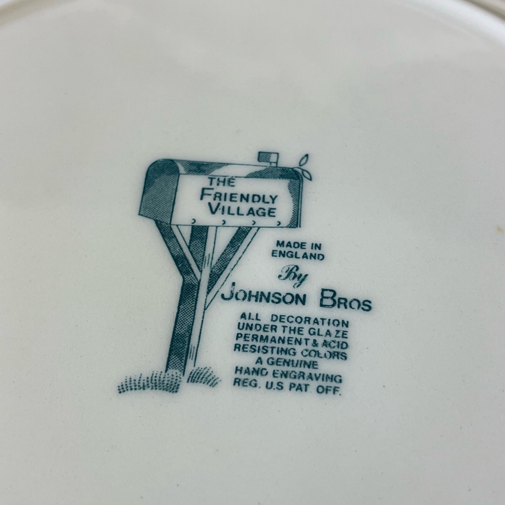 The Friendly Village by Johnson Brothers Salad Plates Made in England ๐ด๓ ง๓ ข๓ ฅ๓ ฎ๓ ง๓ ฟ - Picture 6 of 8